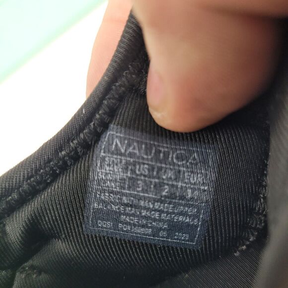 Nautica Little Boys Girls UnisexOutline Saga Sneakers Black- Red Athletic Size 3 - Picture 6 of 7